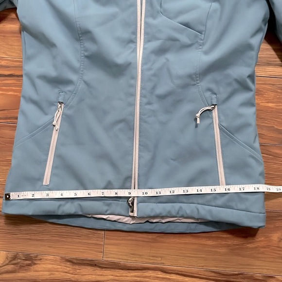 The North Face baby blue hooded jacket,size small. - Picture 10 of 14